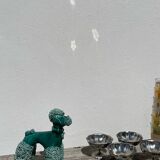 Spaghetti Green Ceramic Poodle Dog