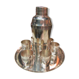 Shaker on set with 6 cups silver metal