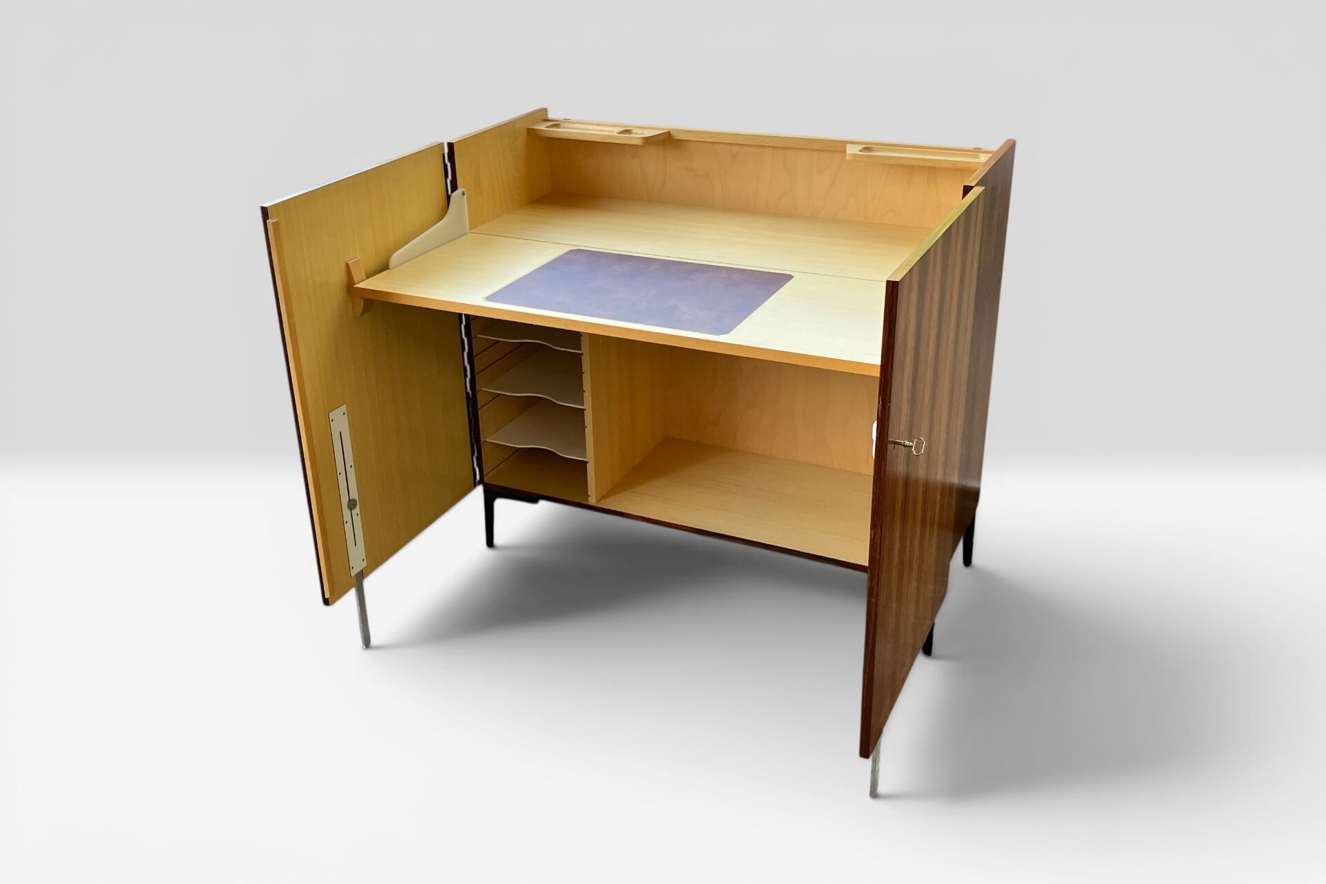 Mid Century Sekretär Magic Box Home Office aus edlem Palisanderholz
