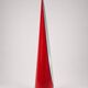 Sculptural mirror Space Age red lacquered — Italy, 1970s