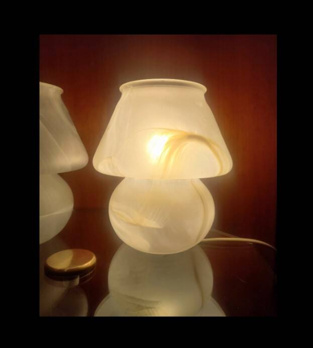 Pair mushroom lamps