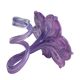 Pair of flower candle holders made of glass, handcrafted in Italy.