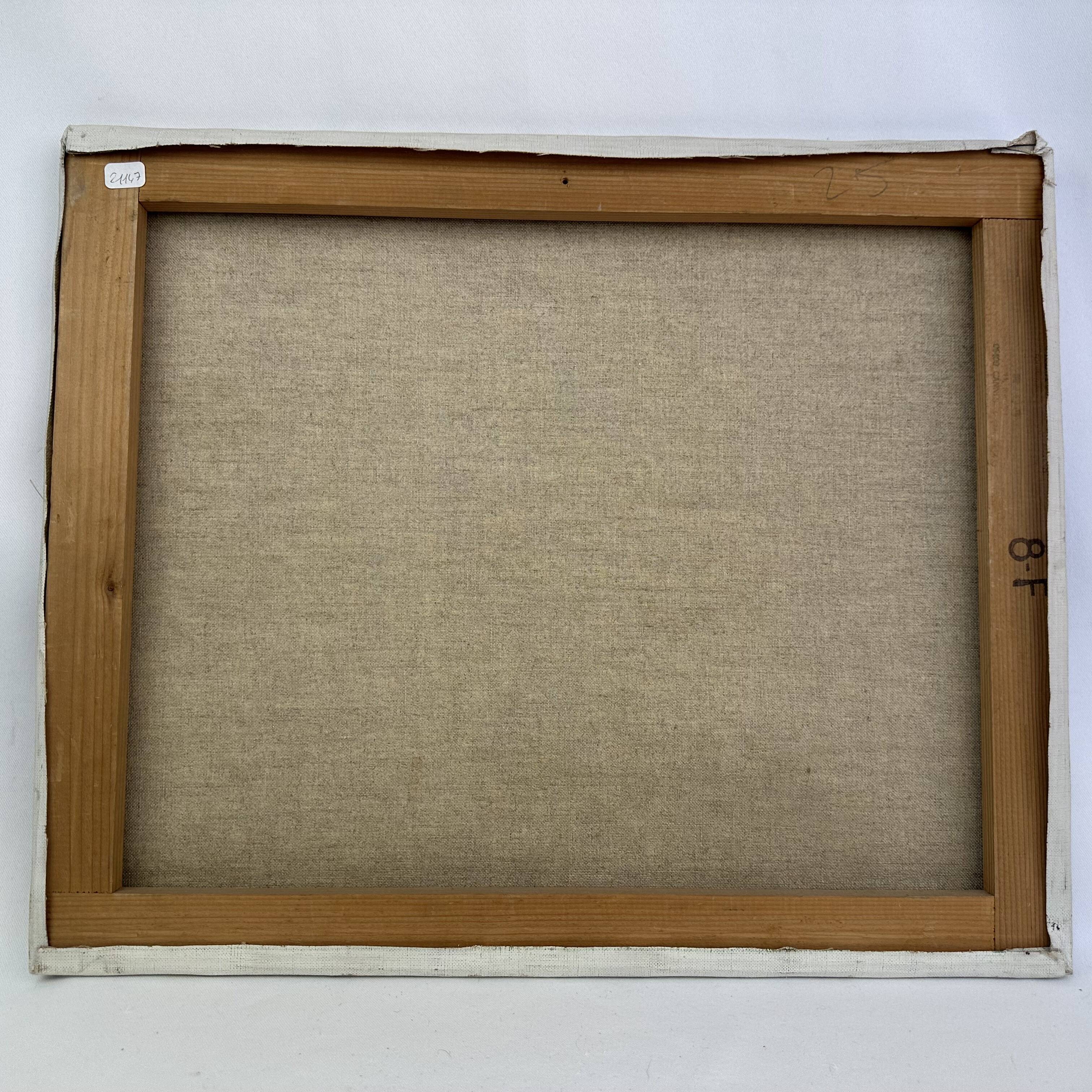 Oil on canvas "The port of Cannes"