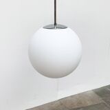 Vintage German space age glass ball pendant lamp by Limburg.