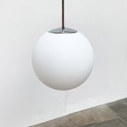 Vintage German space age glass ball pendant lamp by Limburg.