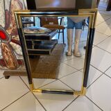 Miroir en acier et laiton, 47x67 cm