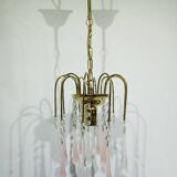 Suspension en verre de Murano et métal doré