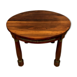 Empire table with blond walnut extensions around 1900