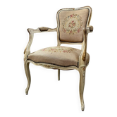 French Armchair with Floral Tapestry