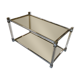 Table basse en verre et chrome 1970