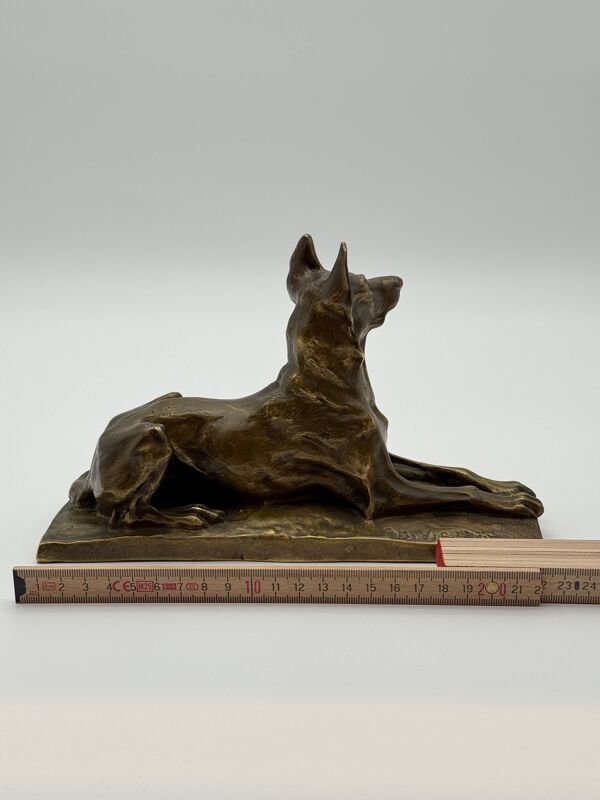 Sculpture Bronze ''Berger Allemand'' par Charles Virion (1865-1946)