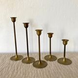 Series of brass candle holders