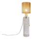 Glass lamp with air bubble pattern, "Daum France" style, circa 1975