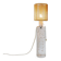 Glass lamp with air bubble pattern, "Daum France" style, circa 1975