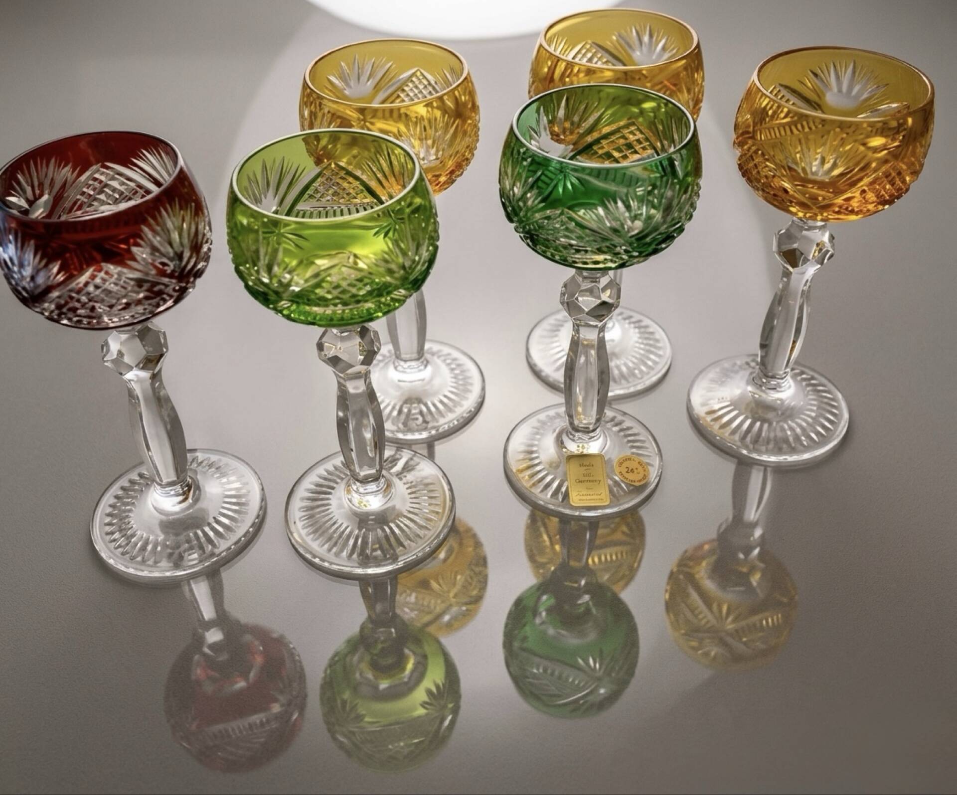 Cut crystal liqueur service – Lead crystal 24% (6 glasses)