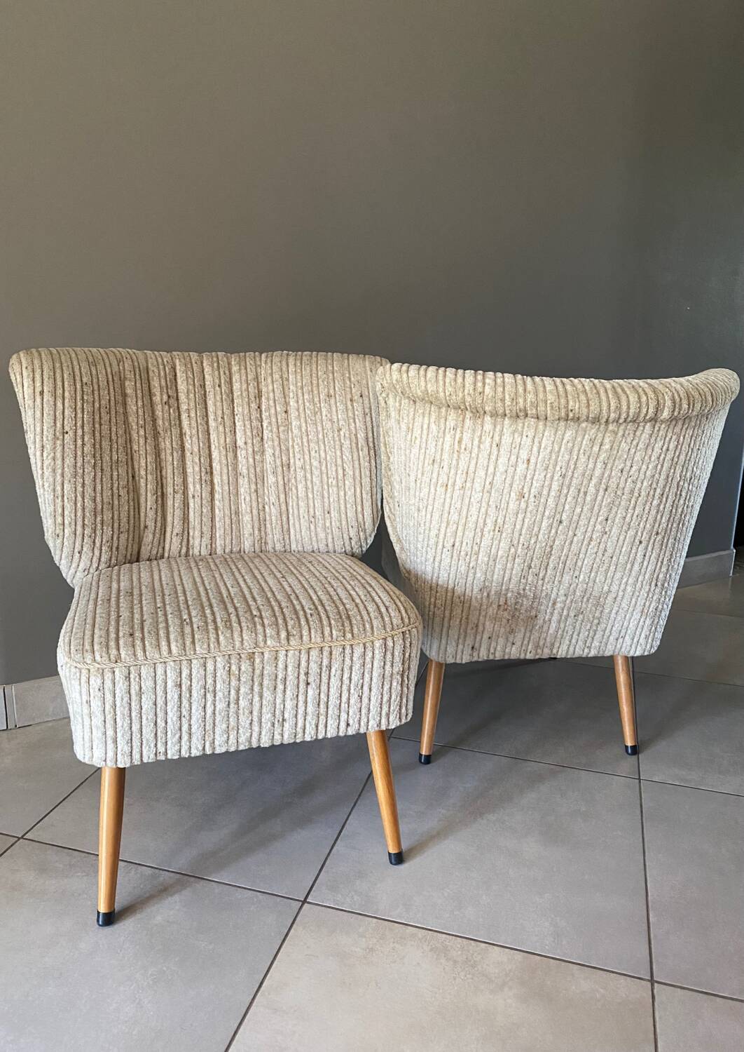 Pair of cocktail armchairs