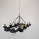 Renaissance style wrought iron chandelier