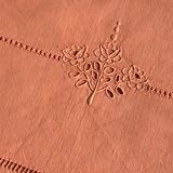 Old linen and cotton sheet terracotta