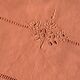 Old linen and cotton sheet terracotta