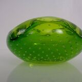 Green Sommerso Murano Glass Ashtrays, Italy, 1960s, Set of 2
