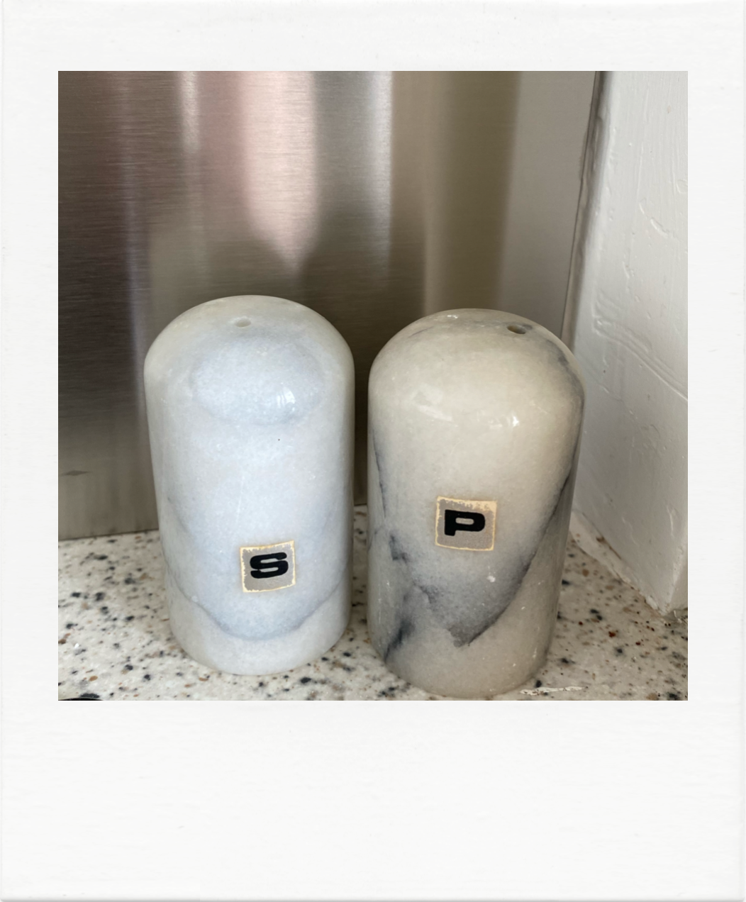 Marble salt and pepper shaker