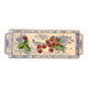 Gien cake dish, blue bird and fruit, design Isabelle de Borchgrave