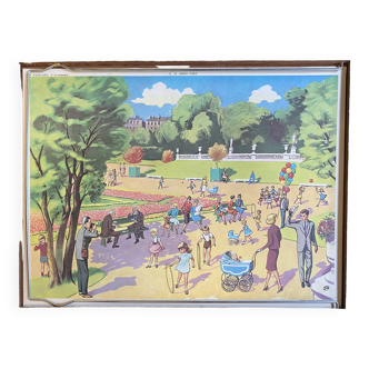 Life scene poster The public garden / The countryside