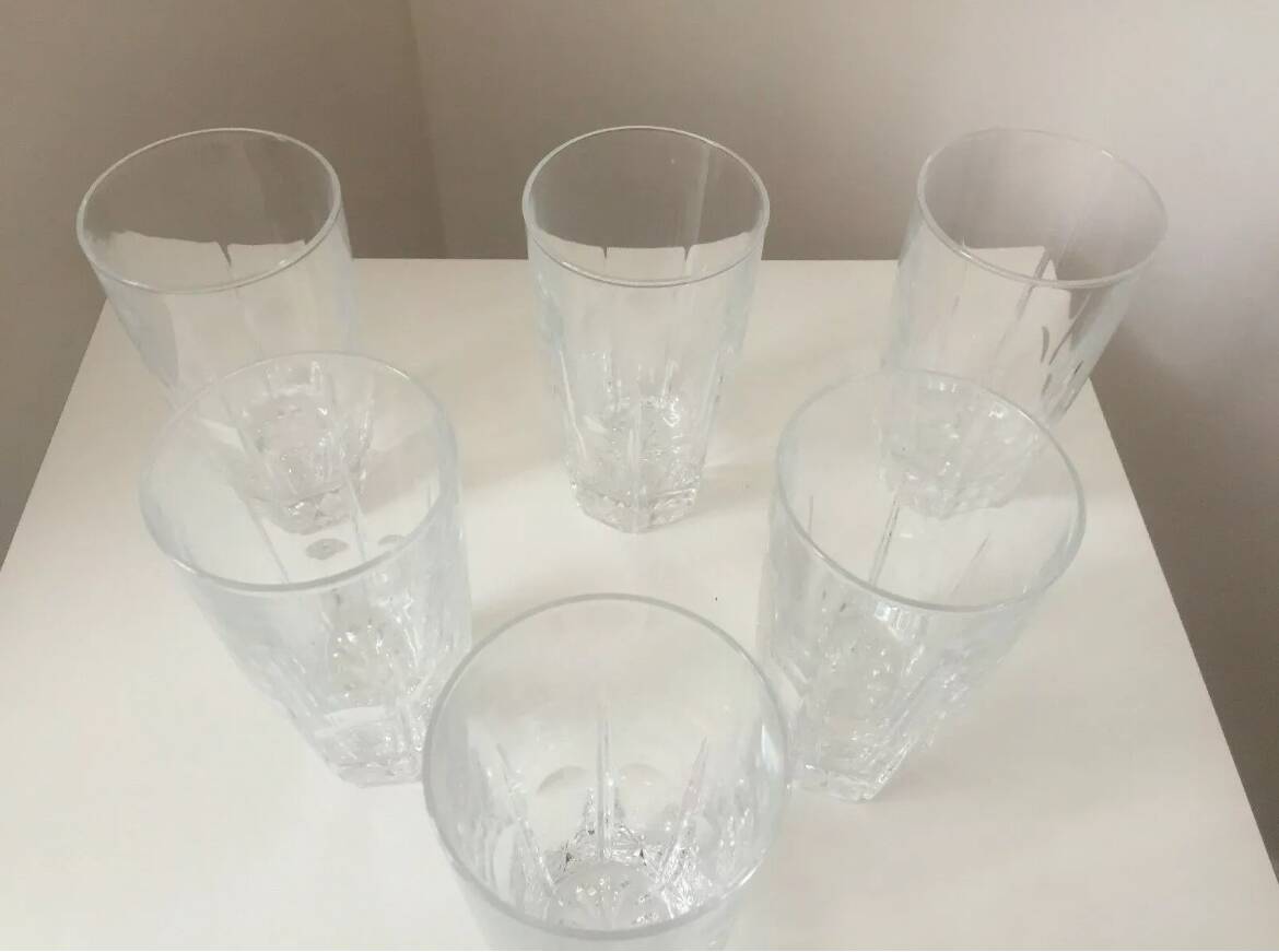 Ensemble de 6 verres à orangeade en Cristal