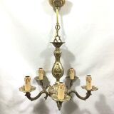 Lustre 5 lumières en bronze