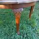 Table basse merisier, cannage et verre style Louis XV, vers 1960