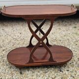 60s Mahogany Rolling Serving Trolley