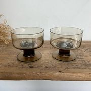 6 coupes pieds fumés « Mobil »