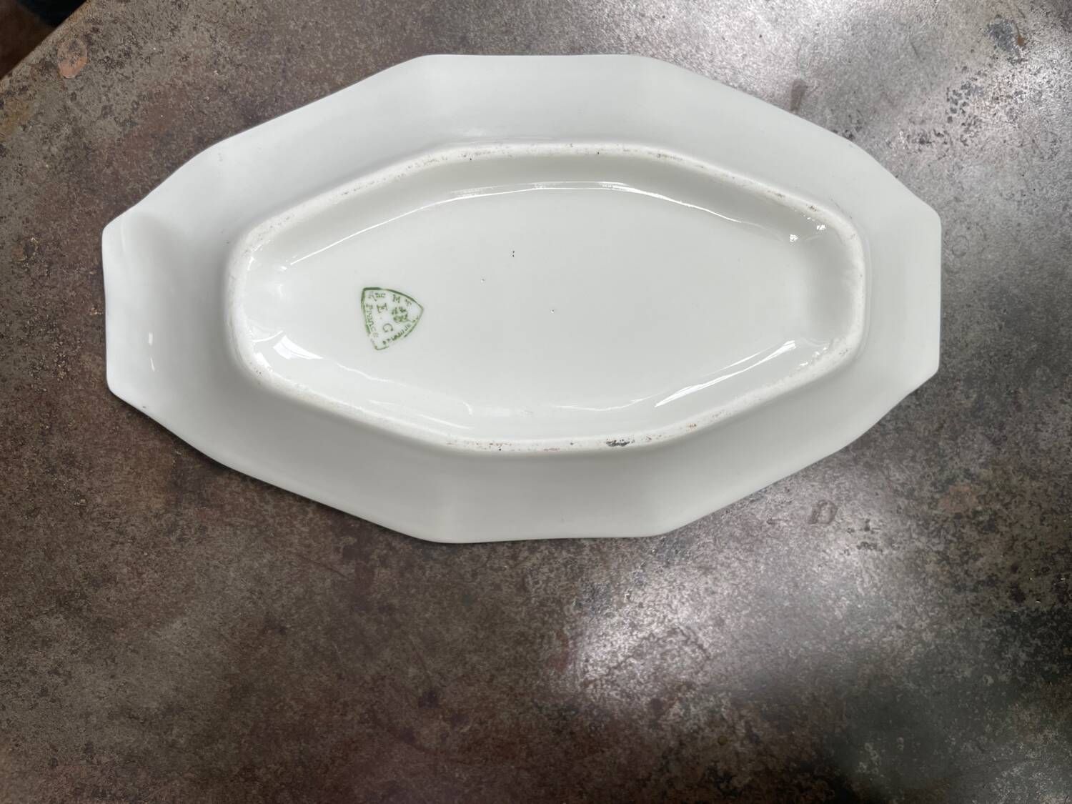 Art Deco porcelain dish eg France old house Charronat