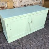 Low green patinated furniture