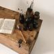 Lot of 7 bottles of amber glass apothecary style