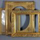 Old frame around 1850 wood - stucco, beaded interior edges, 52x48 hardwood 38x32 cm SB