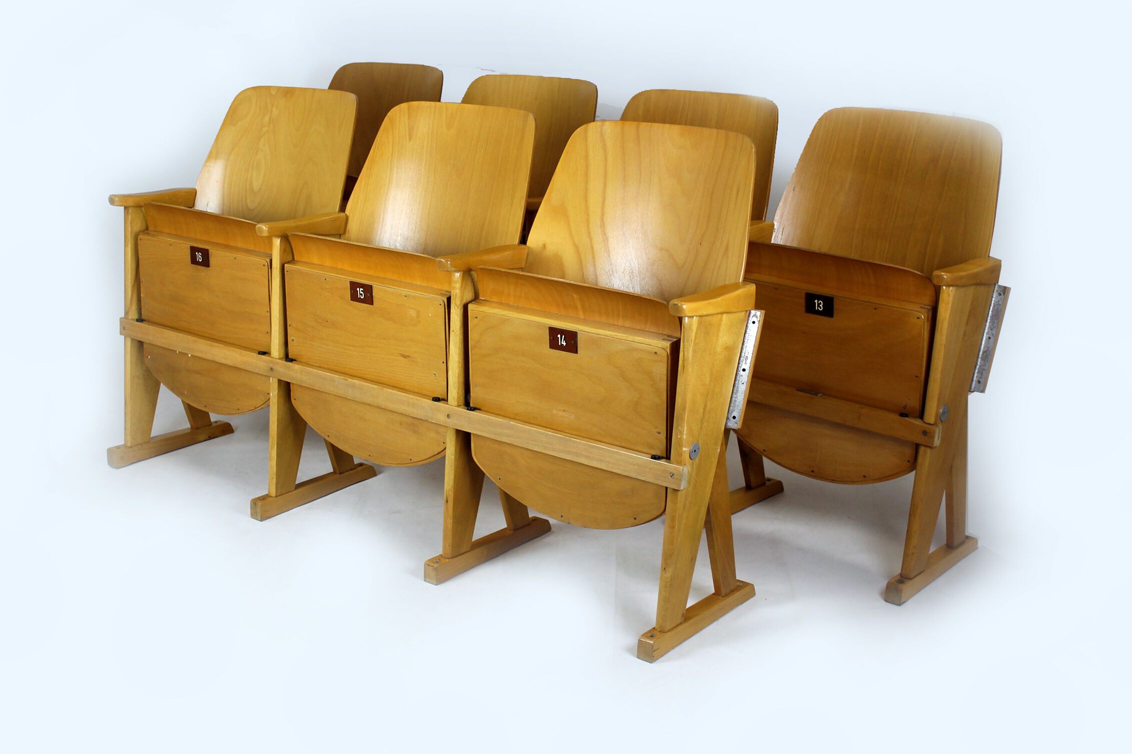 Chaises de cinéma vintage de Ton, années 1960, ensemble de 7