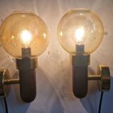 Set of Two Midcentury Wall Lamps, Denmark, 1970s