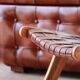 Pair of Teak & Leather heaters - model "Los Angeles" - Olivier de Schrijver