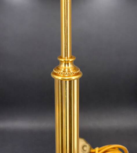Bronze Gilt Bouillotte Lamp with Pleated Shade