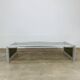 Aluminum and smoked glass coffee table, 1970s