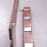 Vintage wall coat rack with chrome and 8 hooks