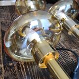 RAAK waterfall chandelier from the 70s with smoked glass