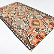 6x10 Grey & Pink Vintage Kilim Rug, Aesthetic Rug, Rugged Rug, 171x306Cm