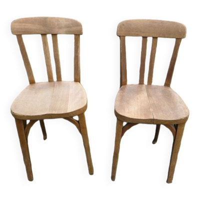 2 chaises bistrot estampillées Stella, années 50
