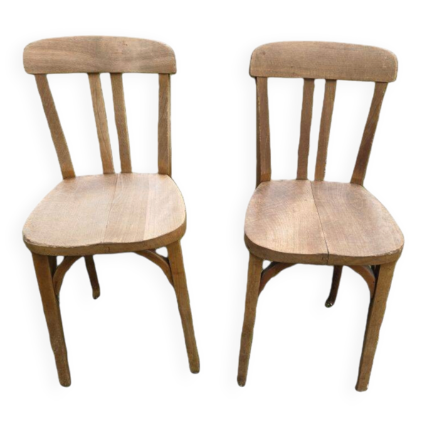 2 chaises bistrot estampillées Stella, années 50