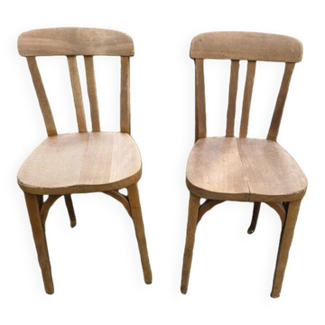 2 chaises bistrot estampillées Stella, années 50
