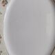 Vintage oval plate Salins model Simone beige with flowers
