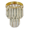 Venini Wall lamp glass and gold and chrome structure, year 1980