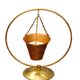 Scandinavian copper and brass candle holder